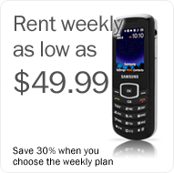 Cell Phone Rental - Black Berry